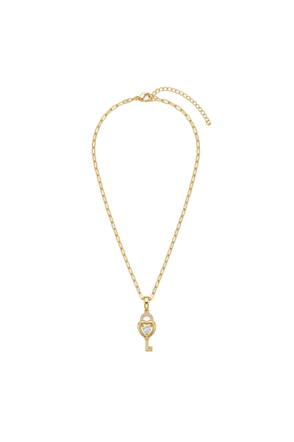 Çelik Özel Koleksiyon Heart Key Kolye