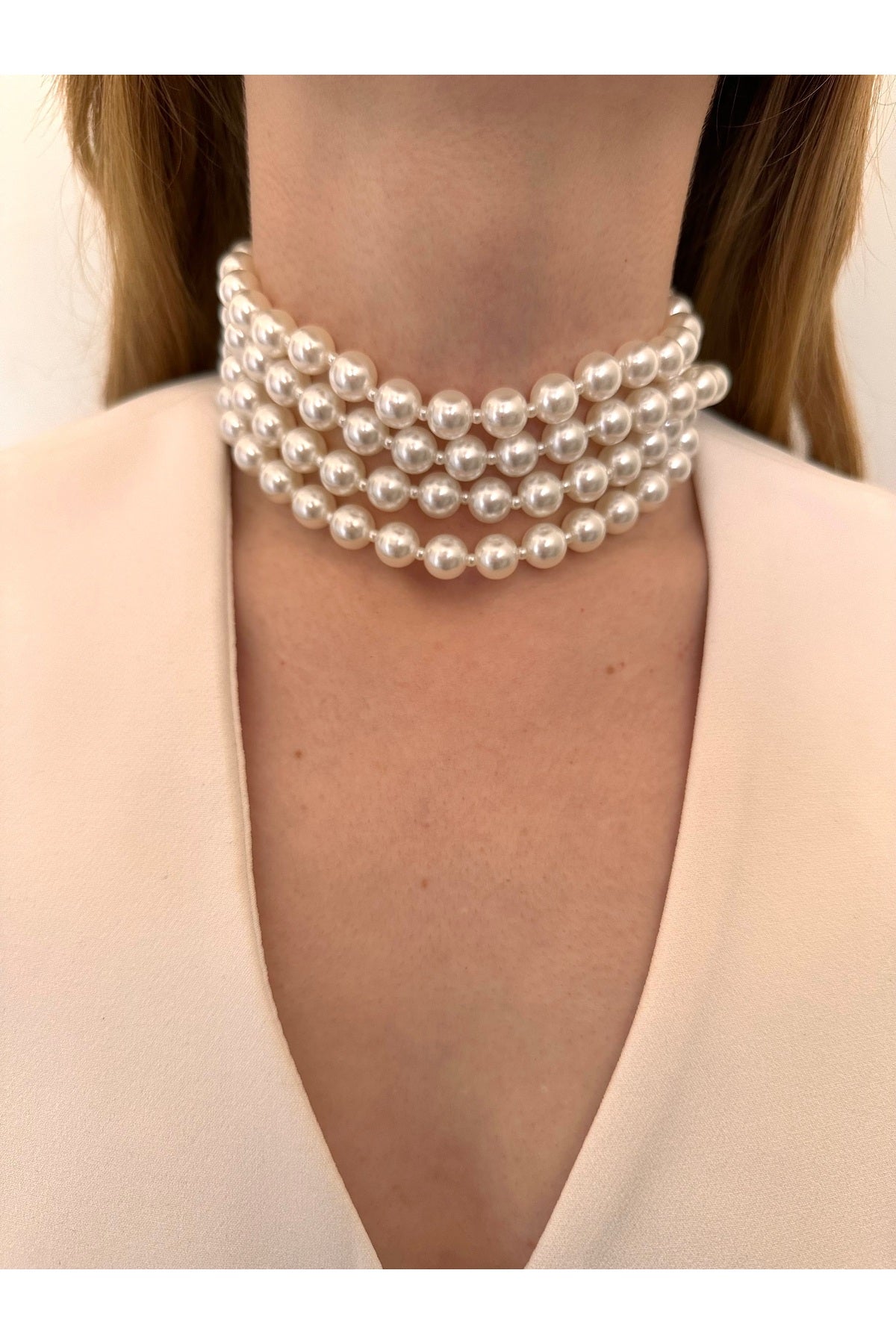 İnci tasarım Choker kolye