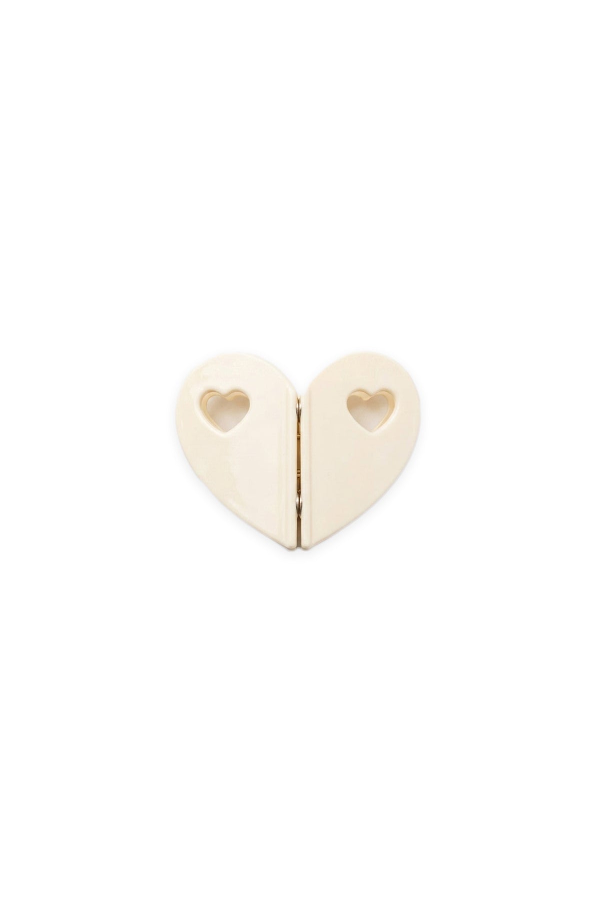 Kemik Kalp Magnet Lock Toka Beyaz