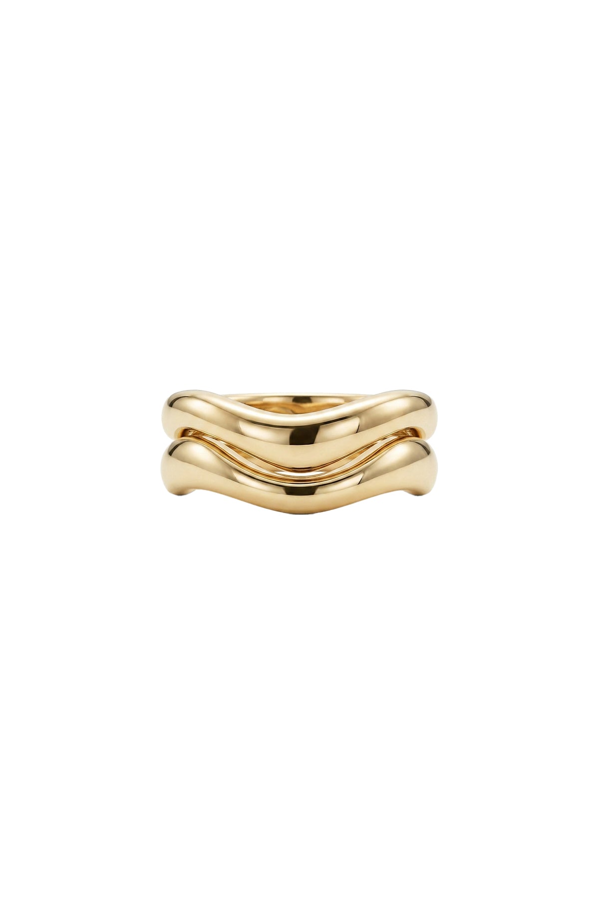 Çelik Wave Ayarlanabilir Yüzük Gold