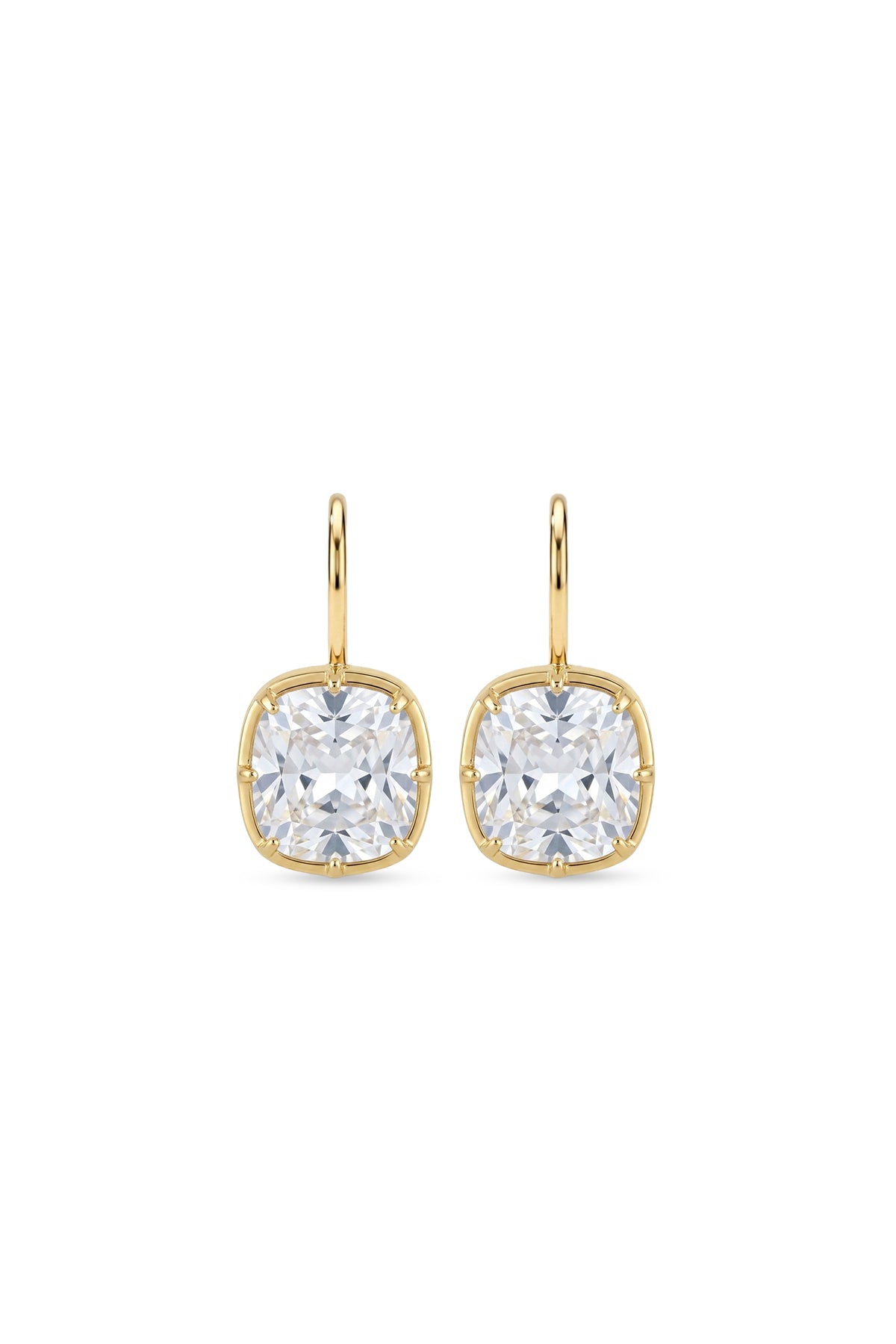 Çelik Vienna Kristal Taşlı Oval Küpe