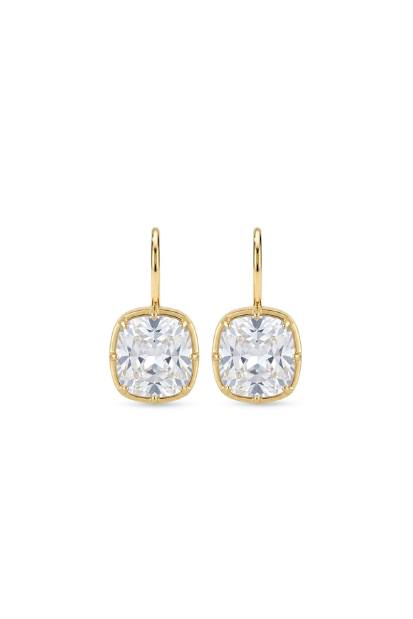 Çelik Vienna Kristal Taşlı Oval Küpe