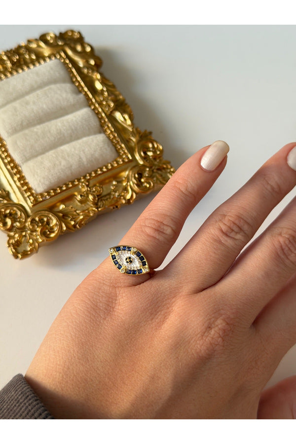 14K Çelik Üzeri Altın Kaplama (Ayarlanabilir) Serçe Parmak Yüzük