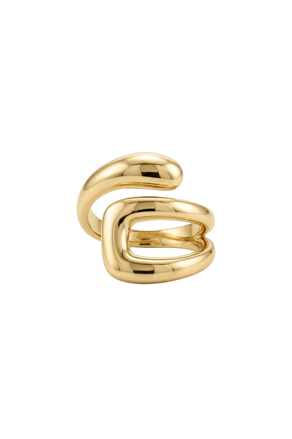 Çelik Mare Ayarlanabilir Yüzük Gold