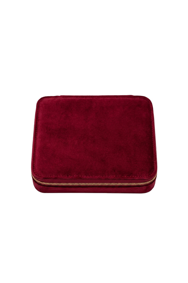 Kadife kumaş büyük boy takı ve mücevher çantası - organizer box