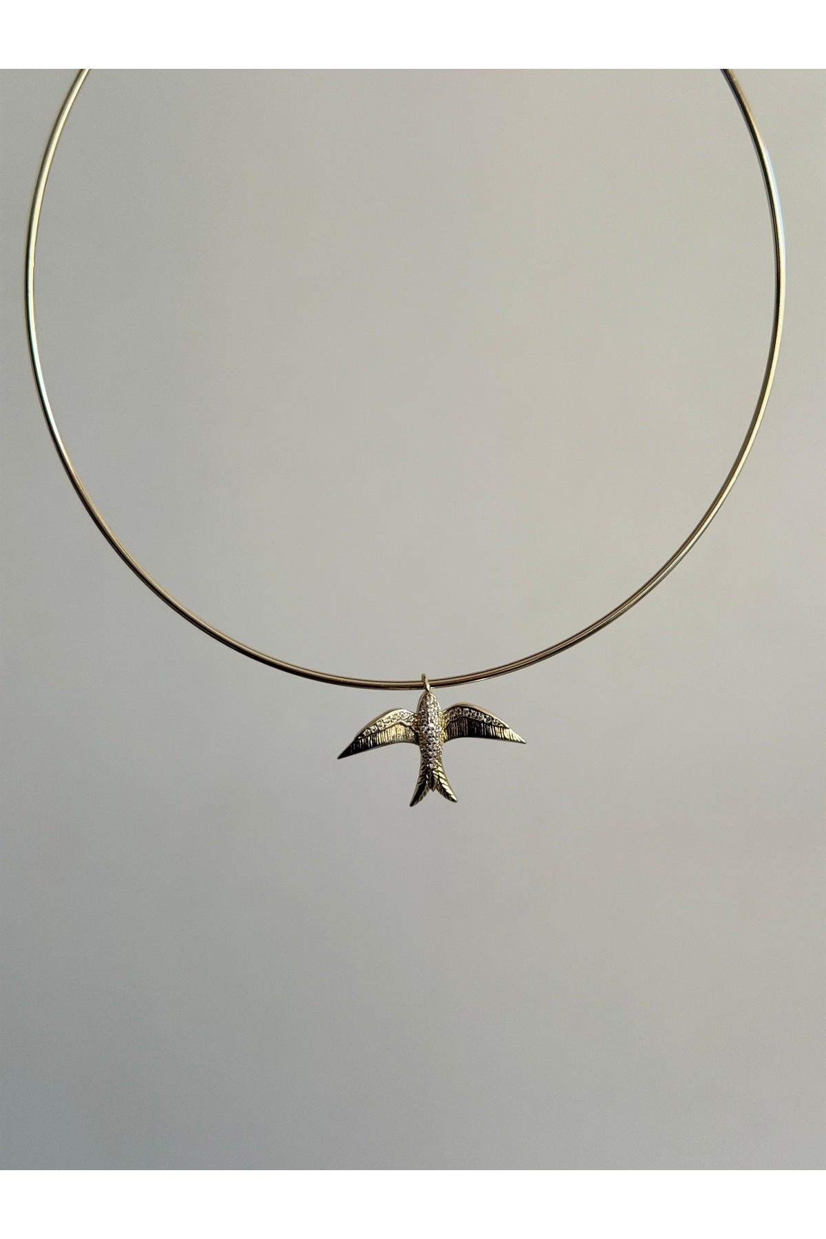 Çelik tasarım anka kuşu Choker kolye