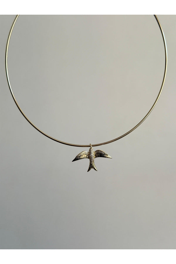 Çelik tasarım anka kuşu Choker kolye