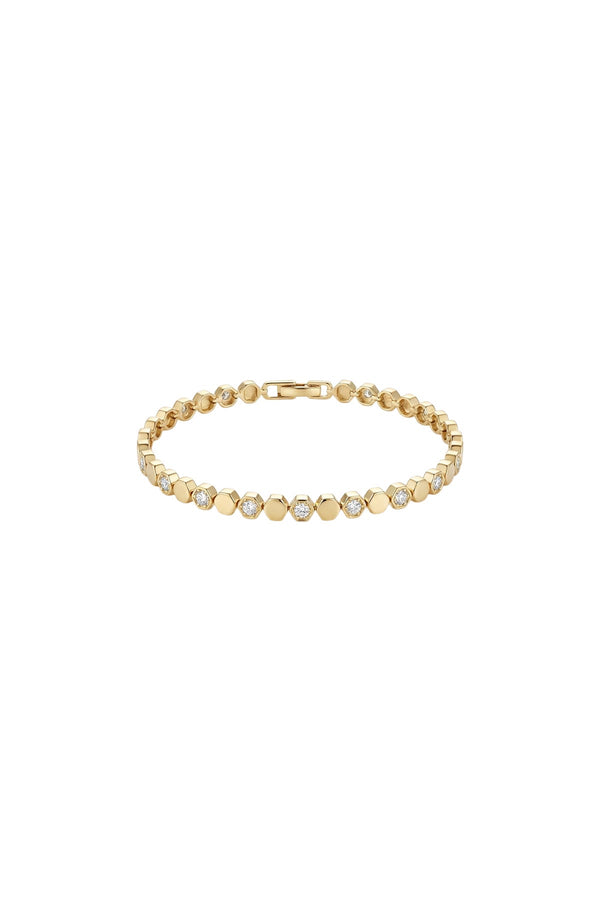 Çelik zirkon mini petek bileklik