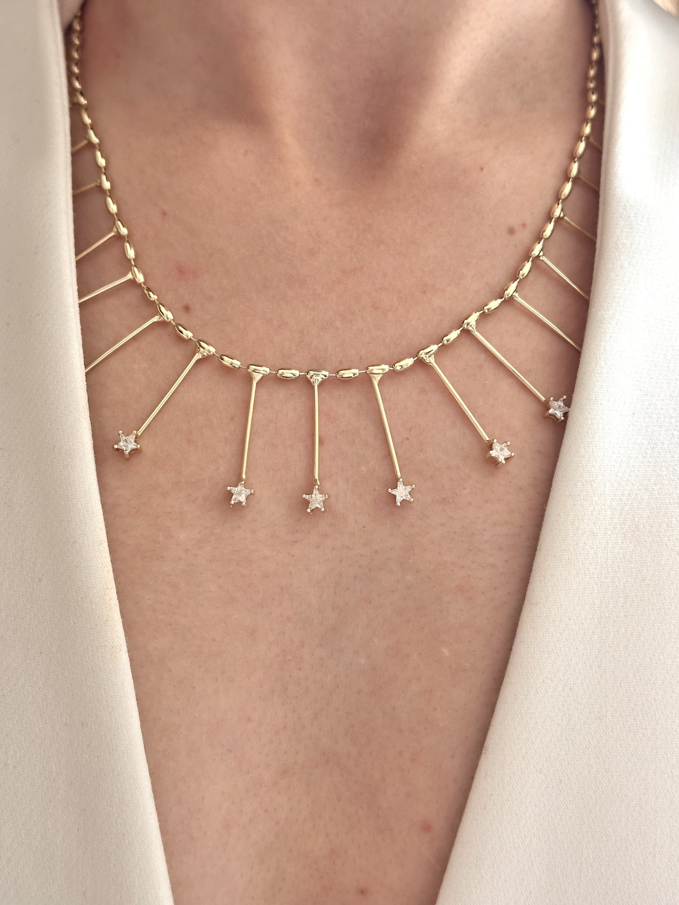 14K Altın Kaplama Özel Seri Tam Tur Yıldız Kolye