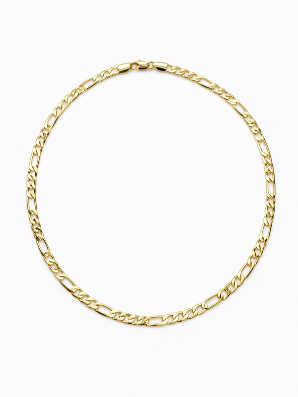 14K Çelik Üzeri Altın Kaplama Kombin Zincir Kolye