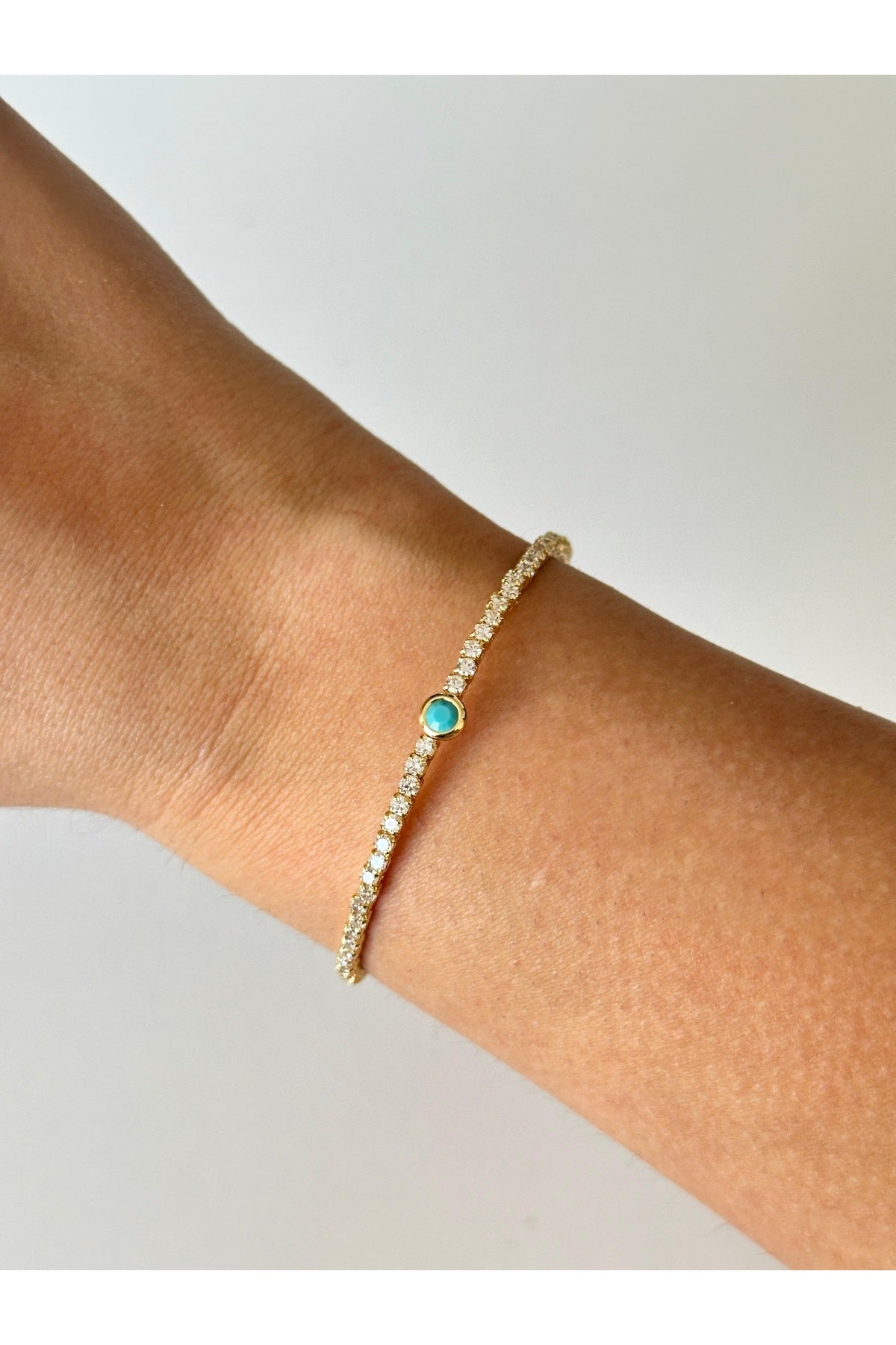 Çelik zirkon lastik bileklik