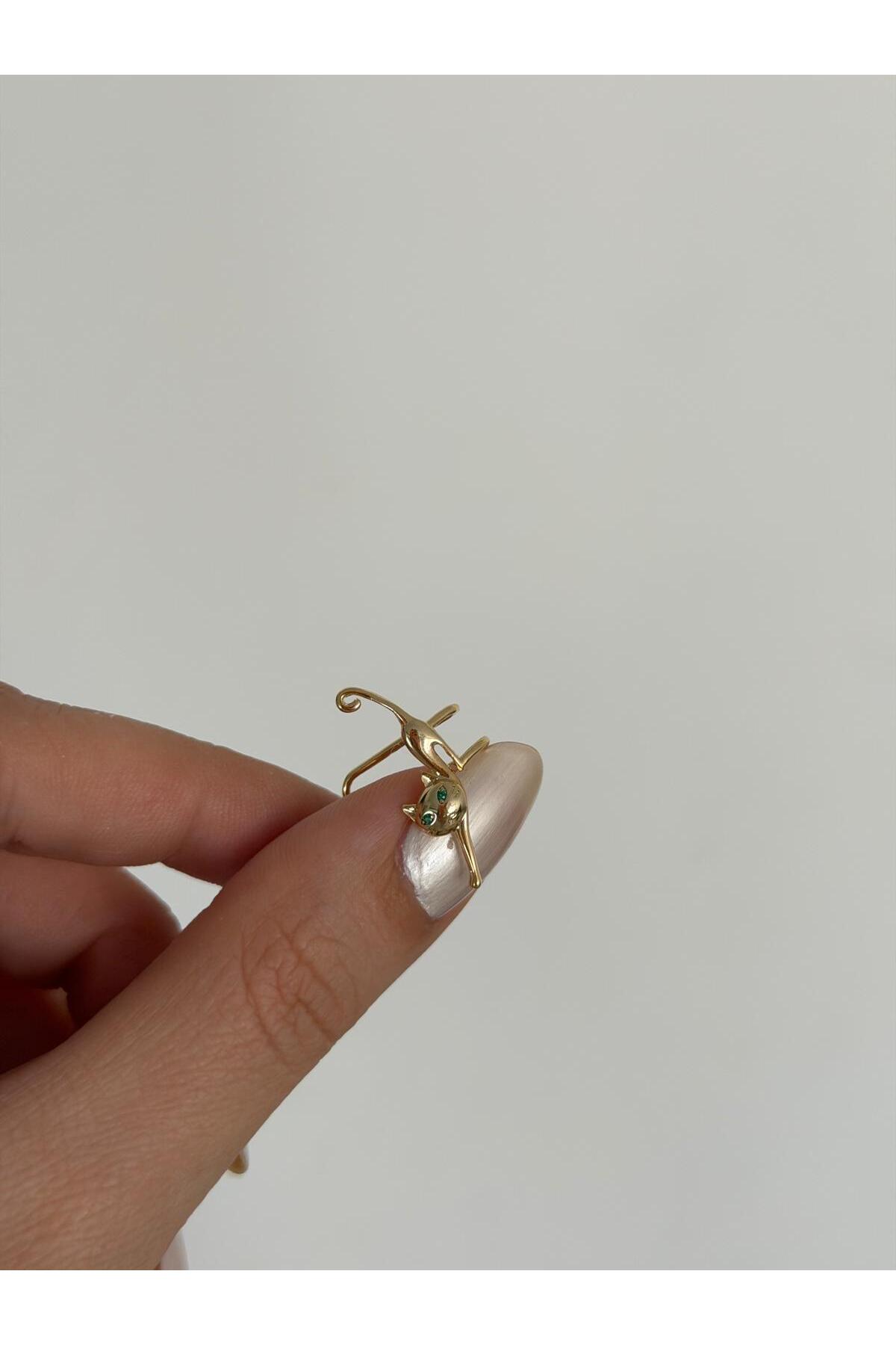 14K Çelik Üzeri Altın Kaplama Özel Seri Kıkırdak Küpe