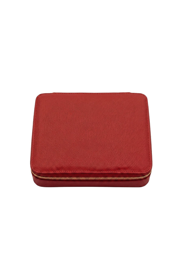 Suni deri büyük boy takı ve mücevher çantası - organizer box