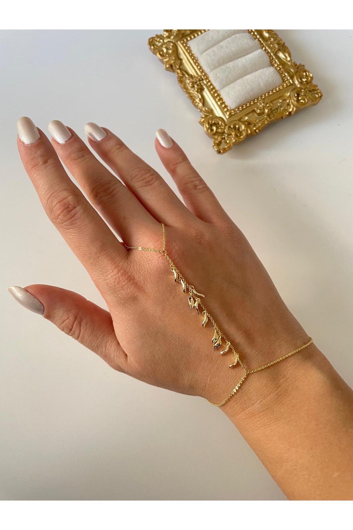 14K Çelik Üzeri Altın Kaplama Özel Seri Şahmeran