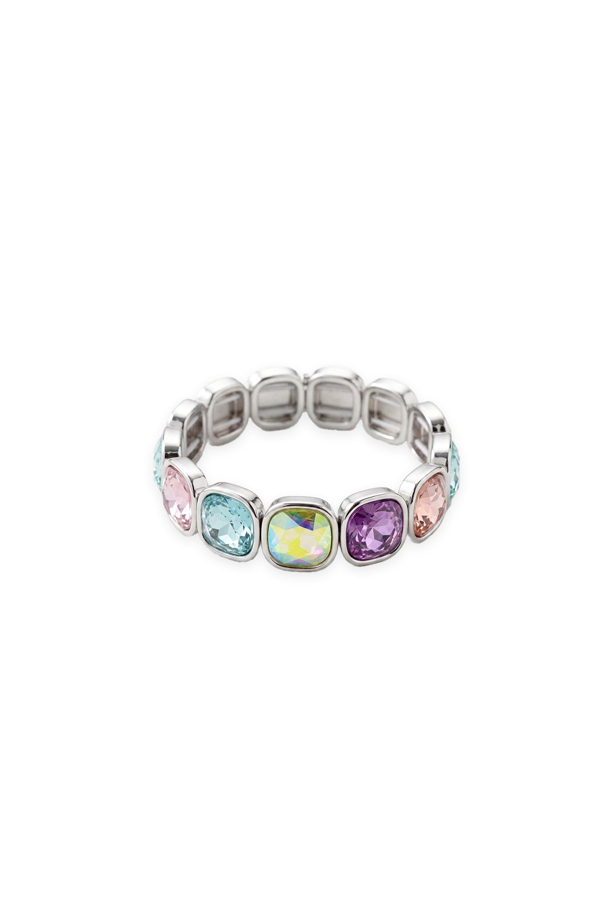 Özel Koleksiyon Rainbow Crystal Lastik Bileklik