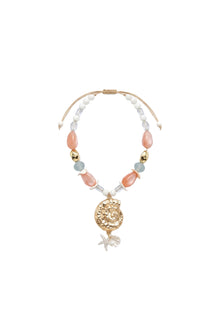 Seashell Collection Spiral Charm Kolye Pembe
