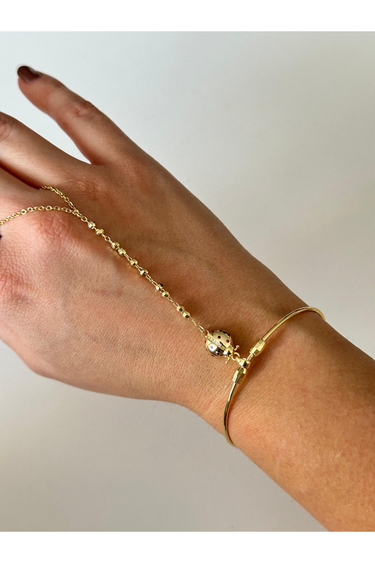 Çelik uğur böcek Şahmeran bileklik