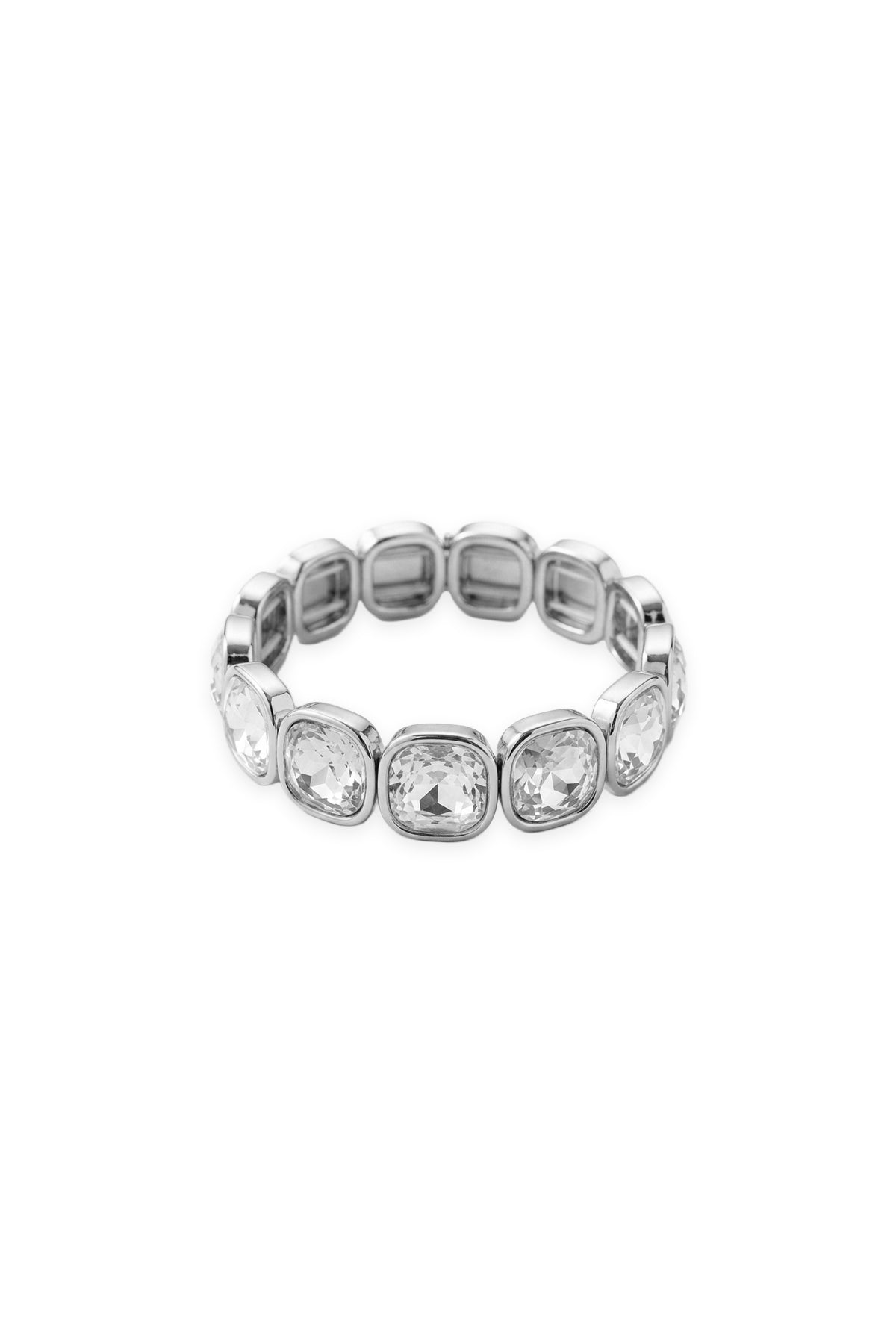 Özel Koleksiyon Silver Crystal Lastik Bileklik