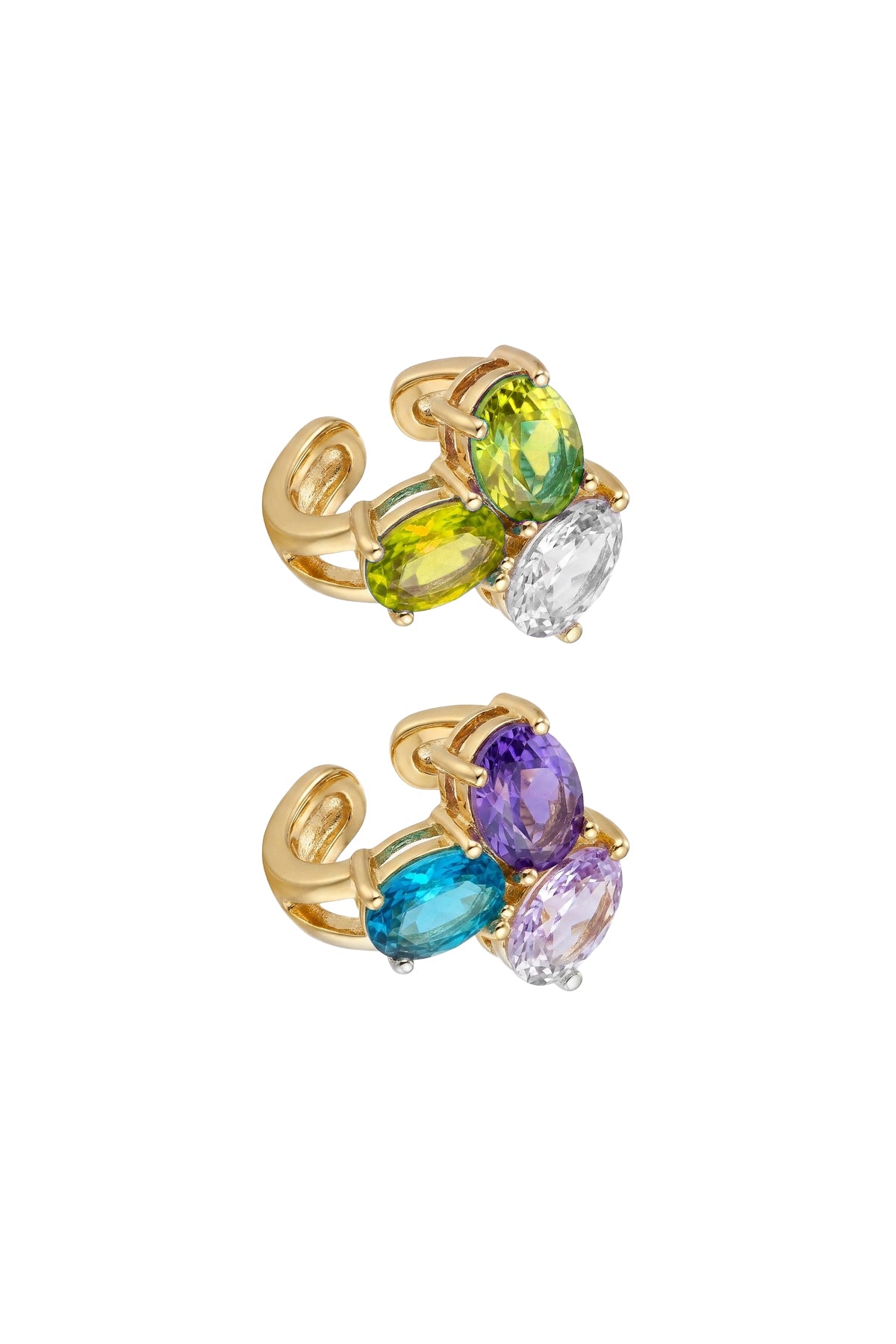 Çelik Petalia Violet Earcuff Set