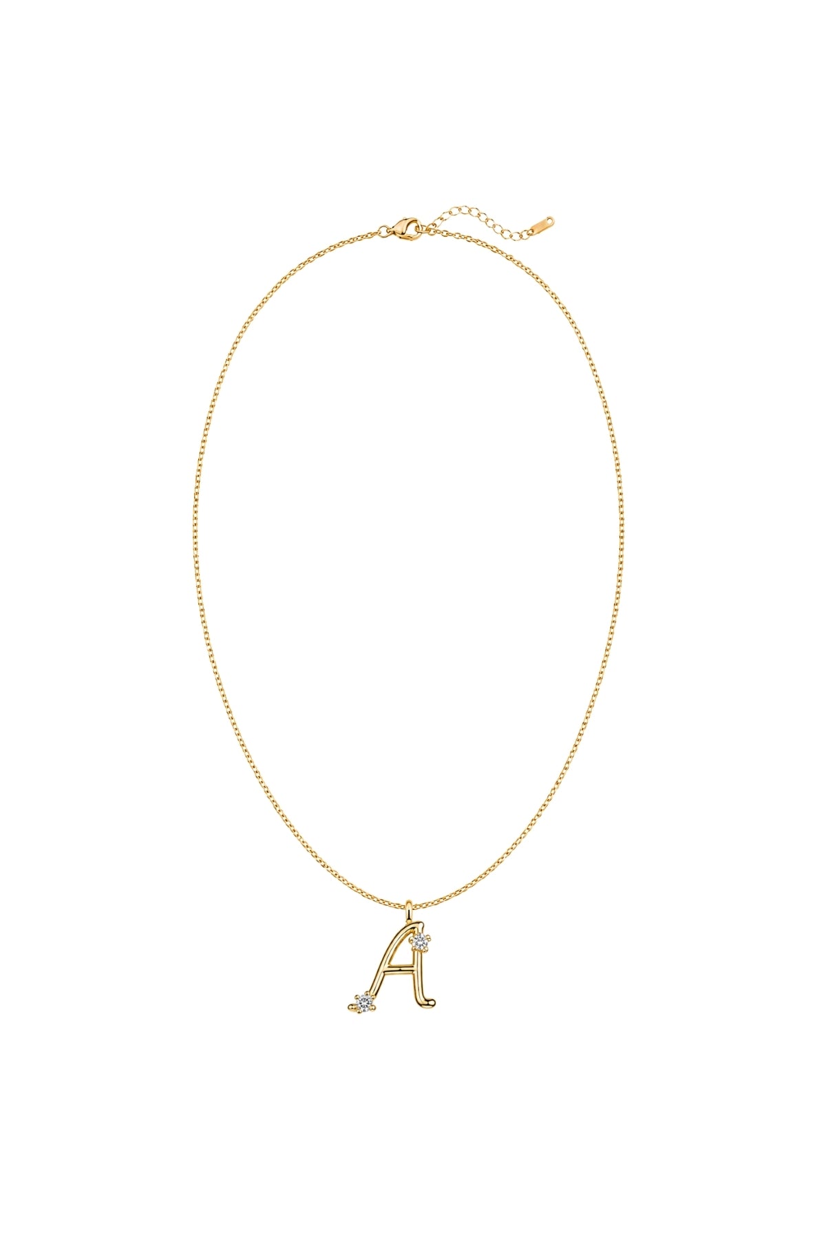 Çelik Üzeri Altın Kaplama Signature Collection Harf Kolye