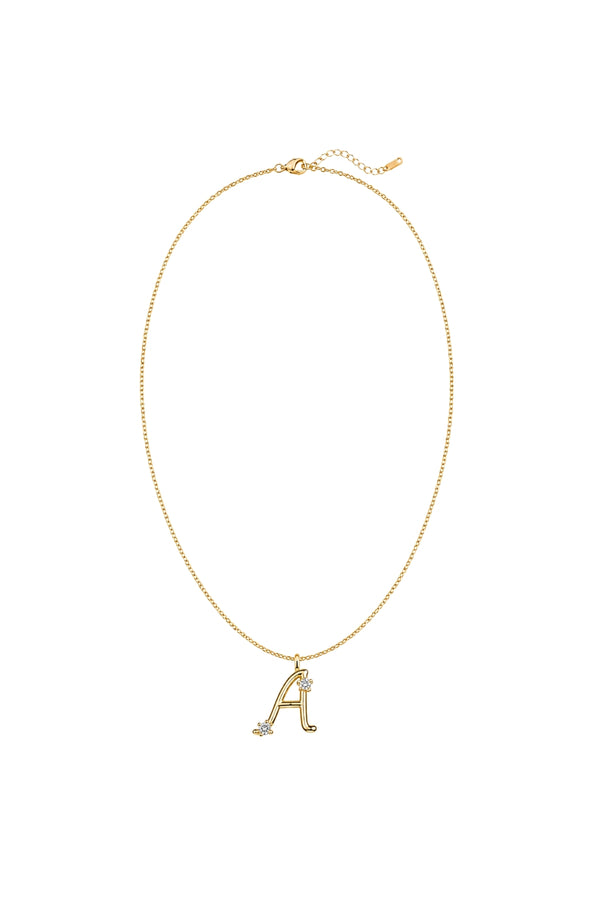 Çelik Üzeri Altın Kaplama Signature Collection Harf Kolye