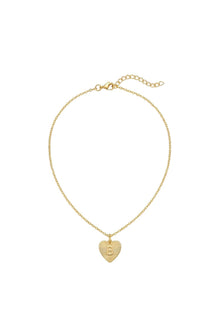 Amour Collection Kalp Harf Detaylı Çelik Üzeri Altın Kaplama Kolye