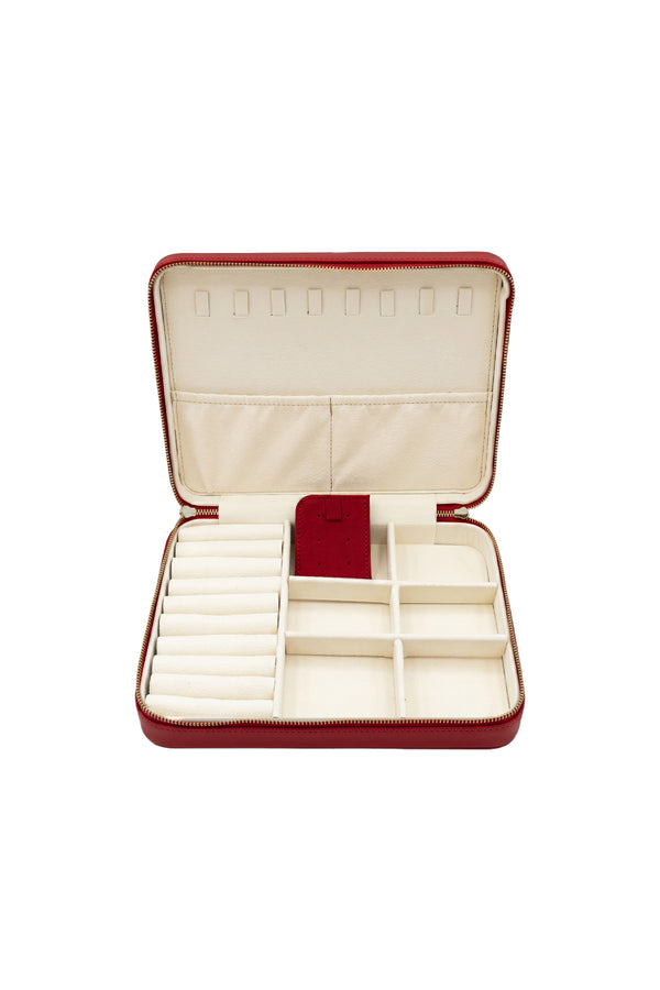 Suni deri büyük boy takı ve mücevher çantası - organizer box