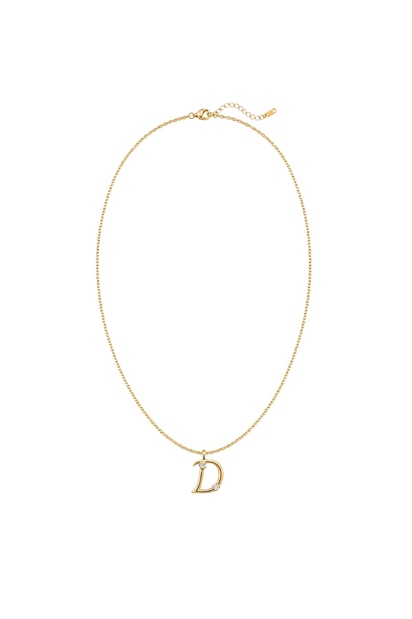Çelik Üzeri Altın Kaplama Signature Collection Harf Kolye