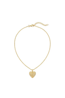 Amour Collection Kalp Harf Detaylı Çelik Üzeri Altın Kaplama Kolye
