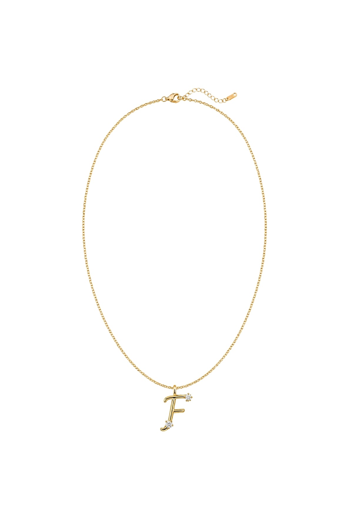 Çelik Üzeri Altın Kaplama Signature Collection Harf Kolye