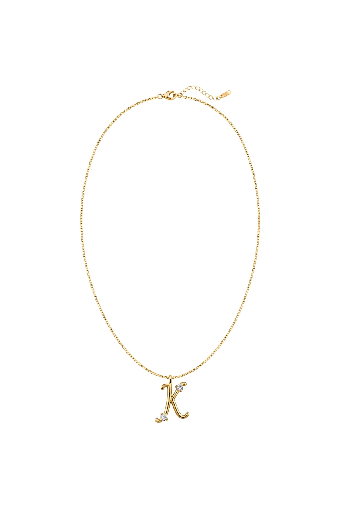 Çelik Üzeri Altın Kaplama Signature Collection Harf Kolye