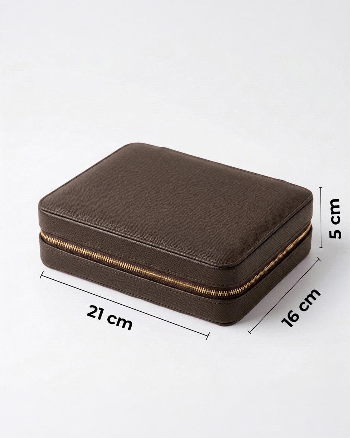Suni deri büyük boy takı ve mücevher çantası - organizer box