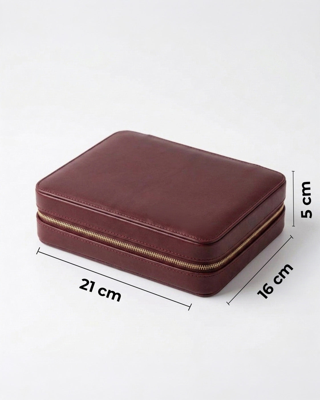 Suni deri büyük boy takı ve mücevher çantası - organizer box