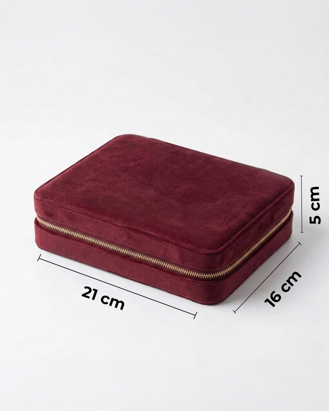 Kadife kumaş büyük boy takı ve mücevher çantası - organizer box