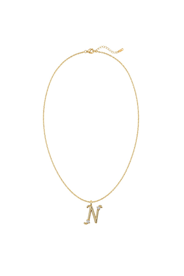 Çelik Üzeri Altın Kaplama Signature Collection Harf Kolye