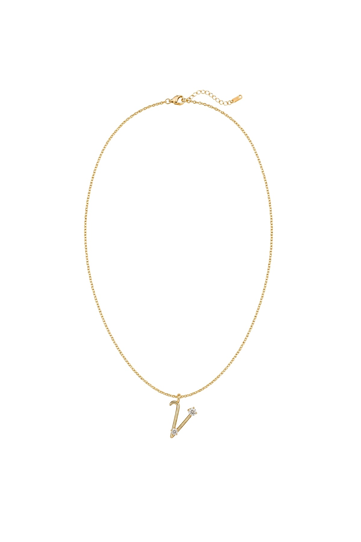 Çelik Üzeri Altın Kaplama Signature Collection Harf Kolye