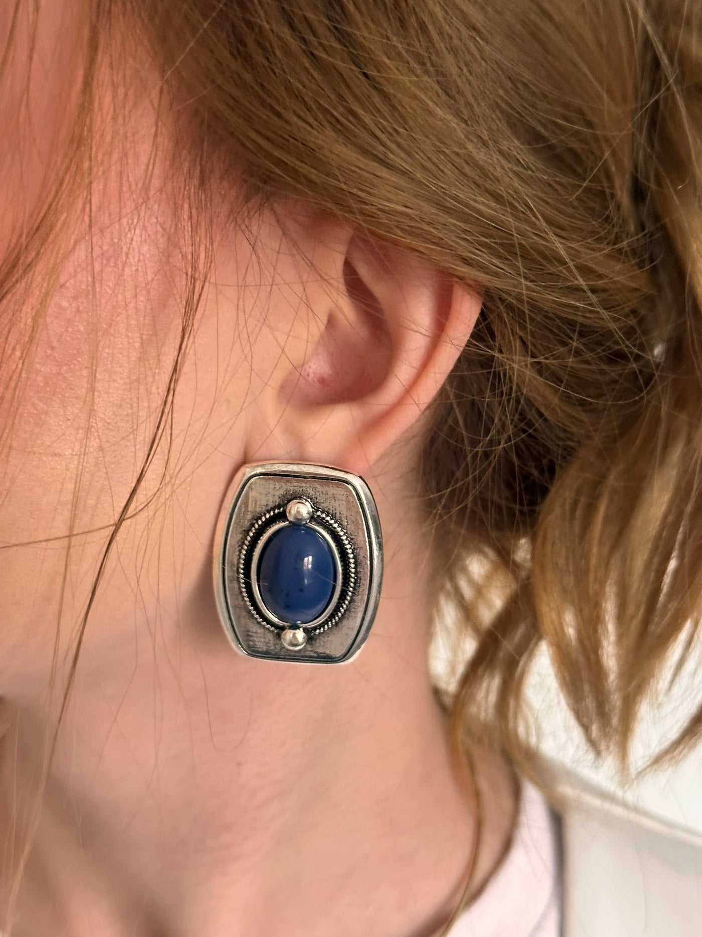 Çelik anita küpe gümüş