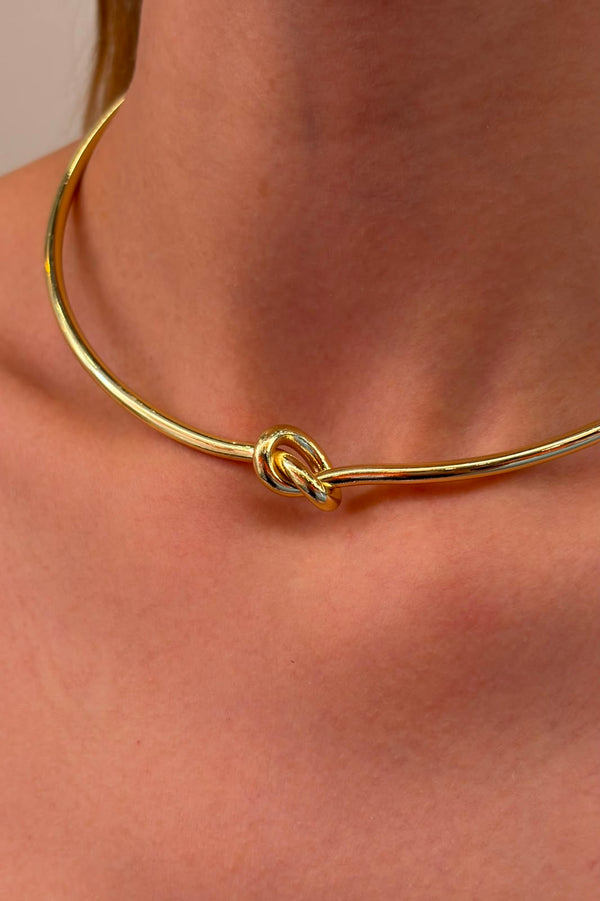 Çelik düğüm Choker kolye ayarlanabilir esnek tasarım