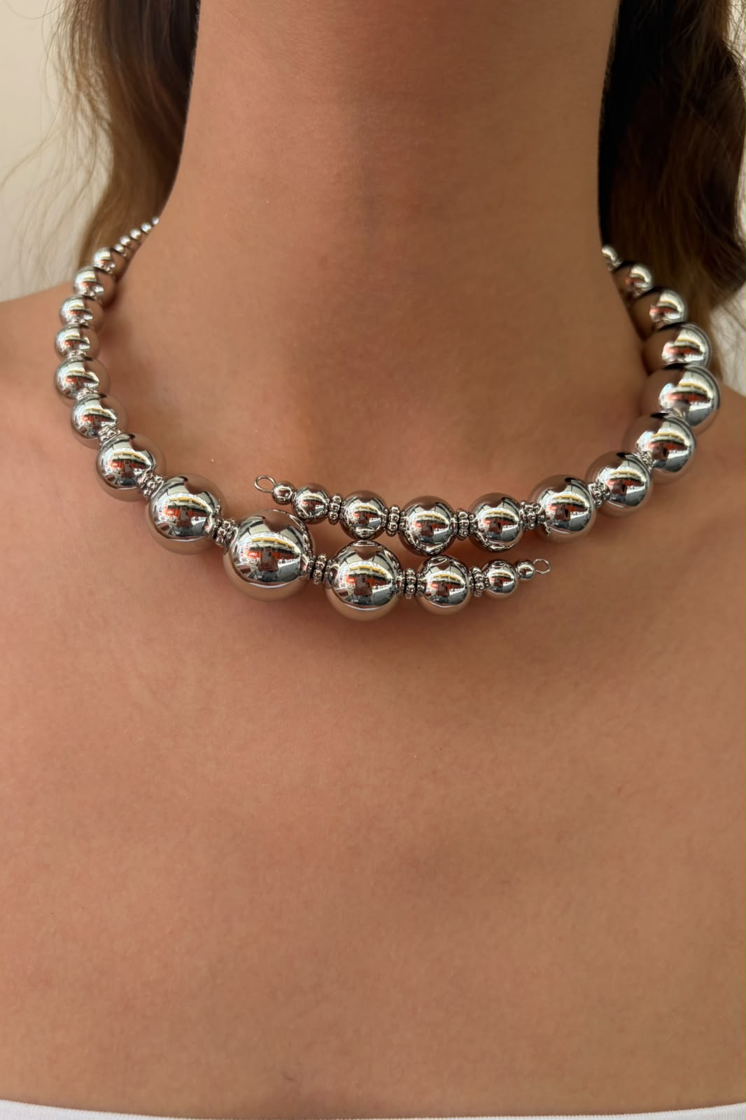 Çelik Orbit Choker Kolye