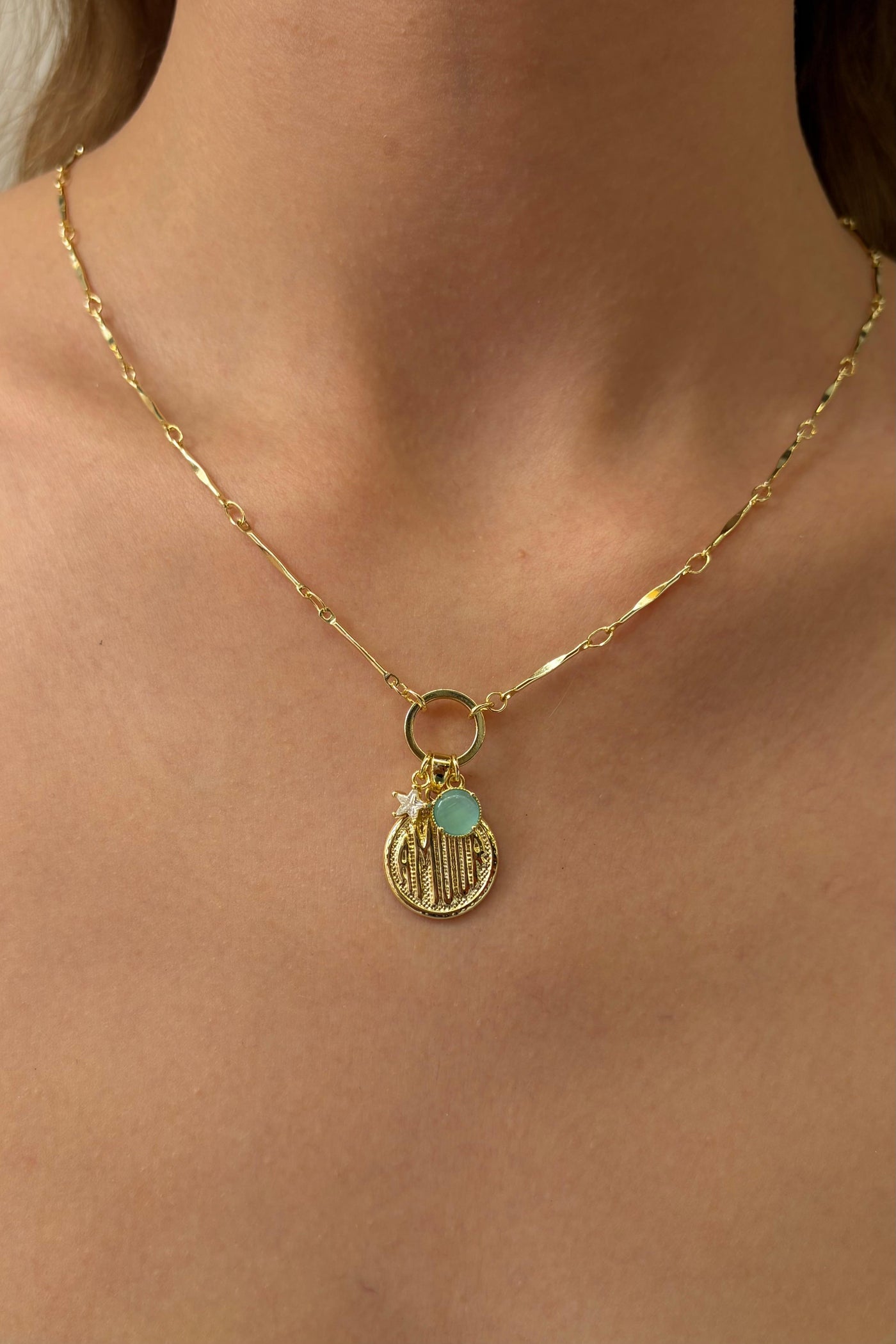 Çelik Stella Mare Charm Kolye