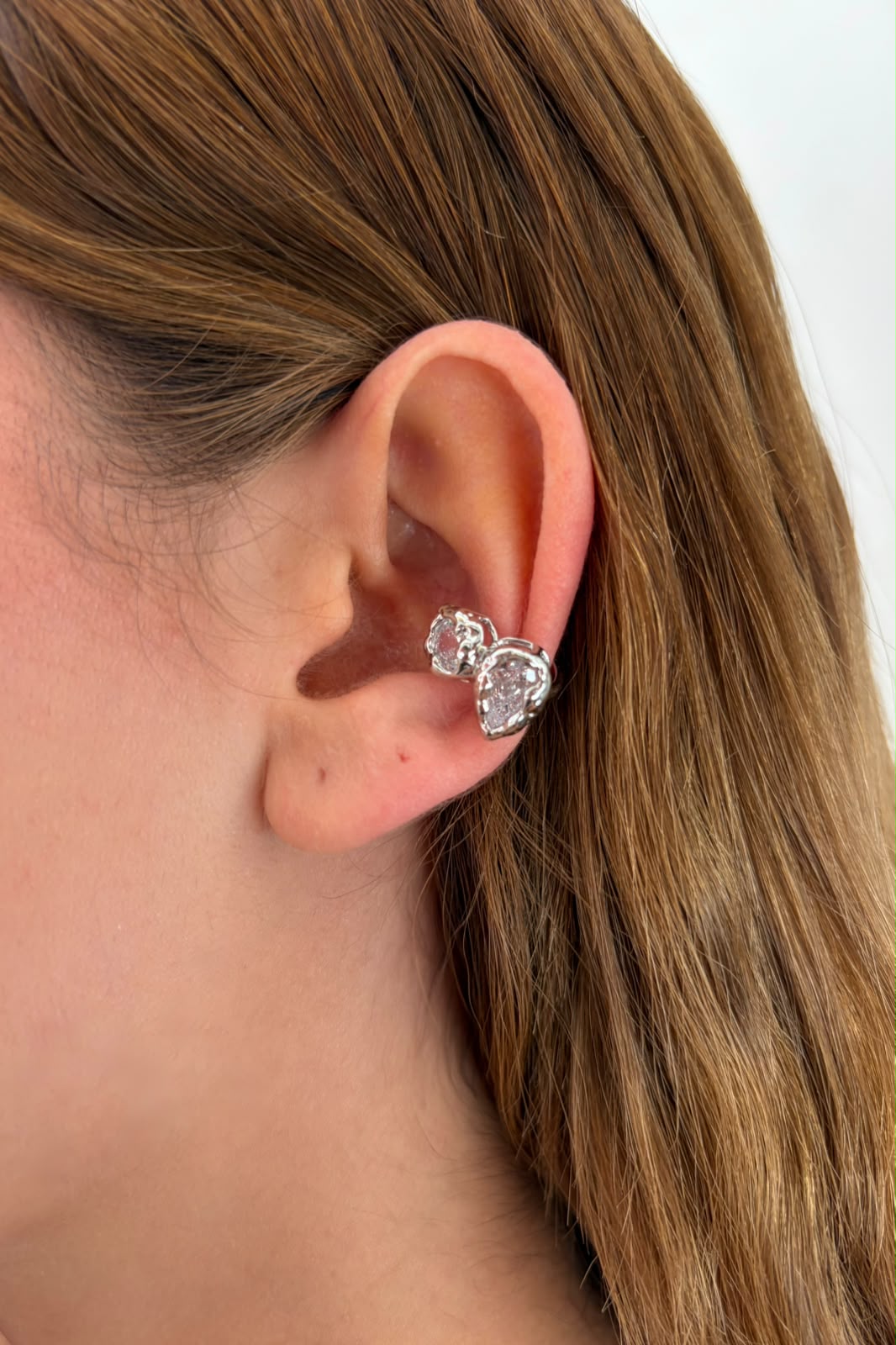 Çelik Sıkıştırmalı Opaline Earcuff