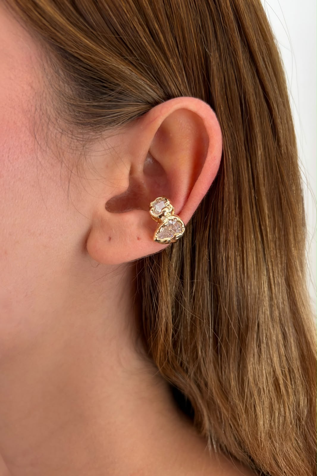 Çelik Sıkıştırmalı Opaline Earcuff
