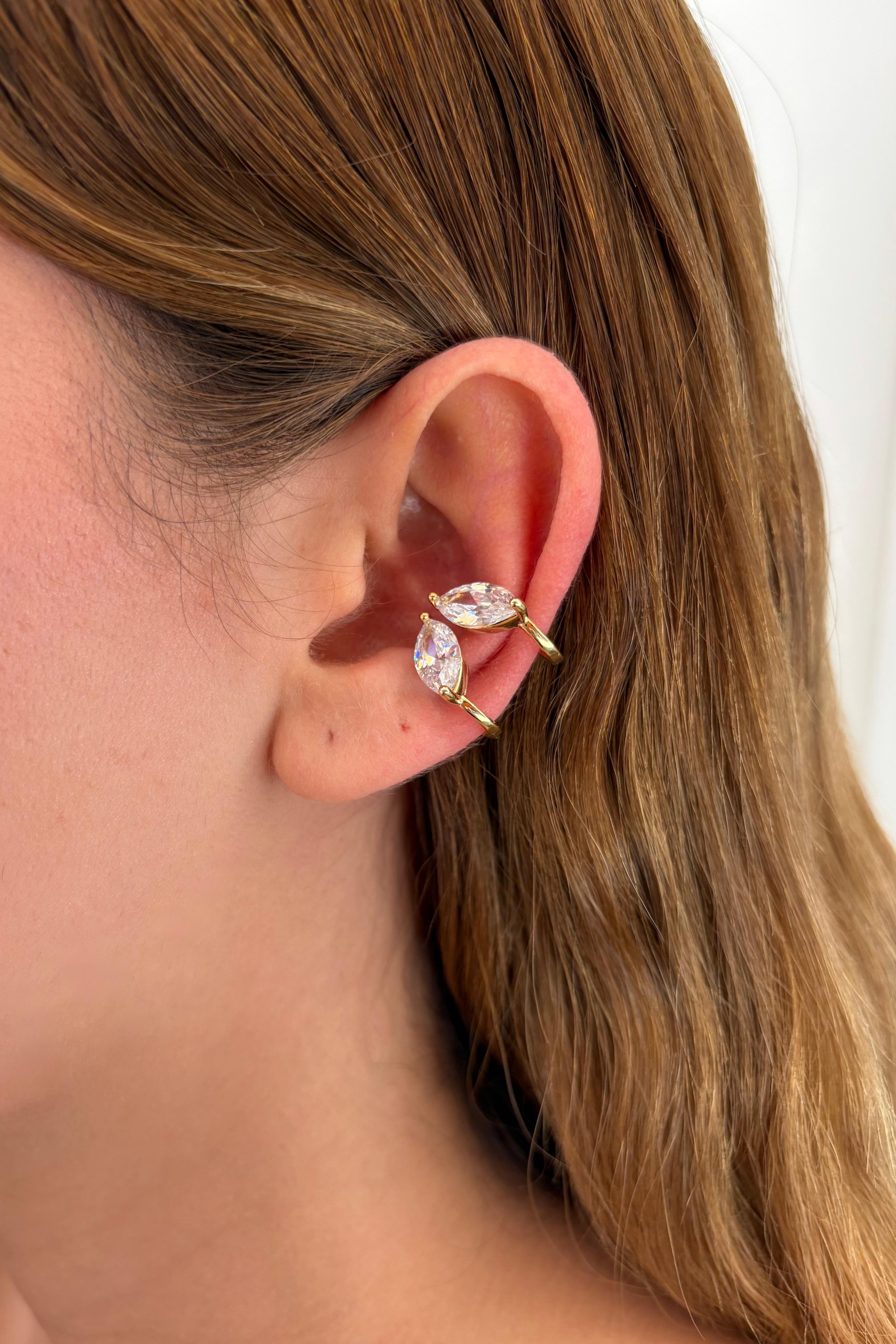 Çelik sıkıştırmalı Papillon Earcuff