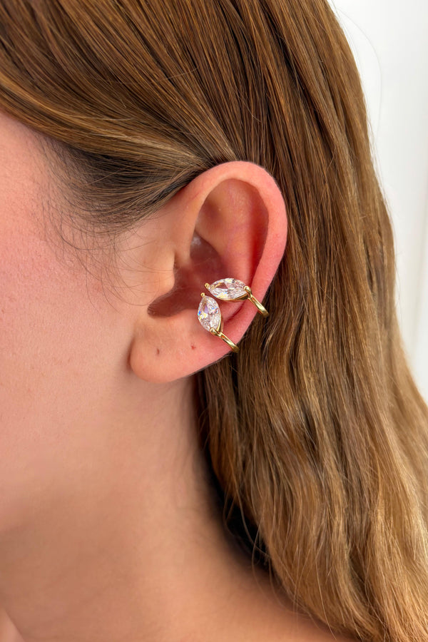 Çelik sıkıştırmalı Papillon Earcuff
