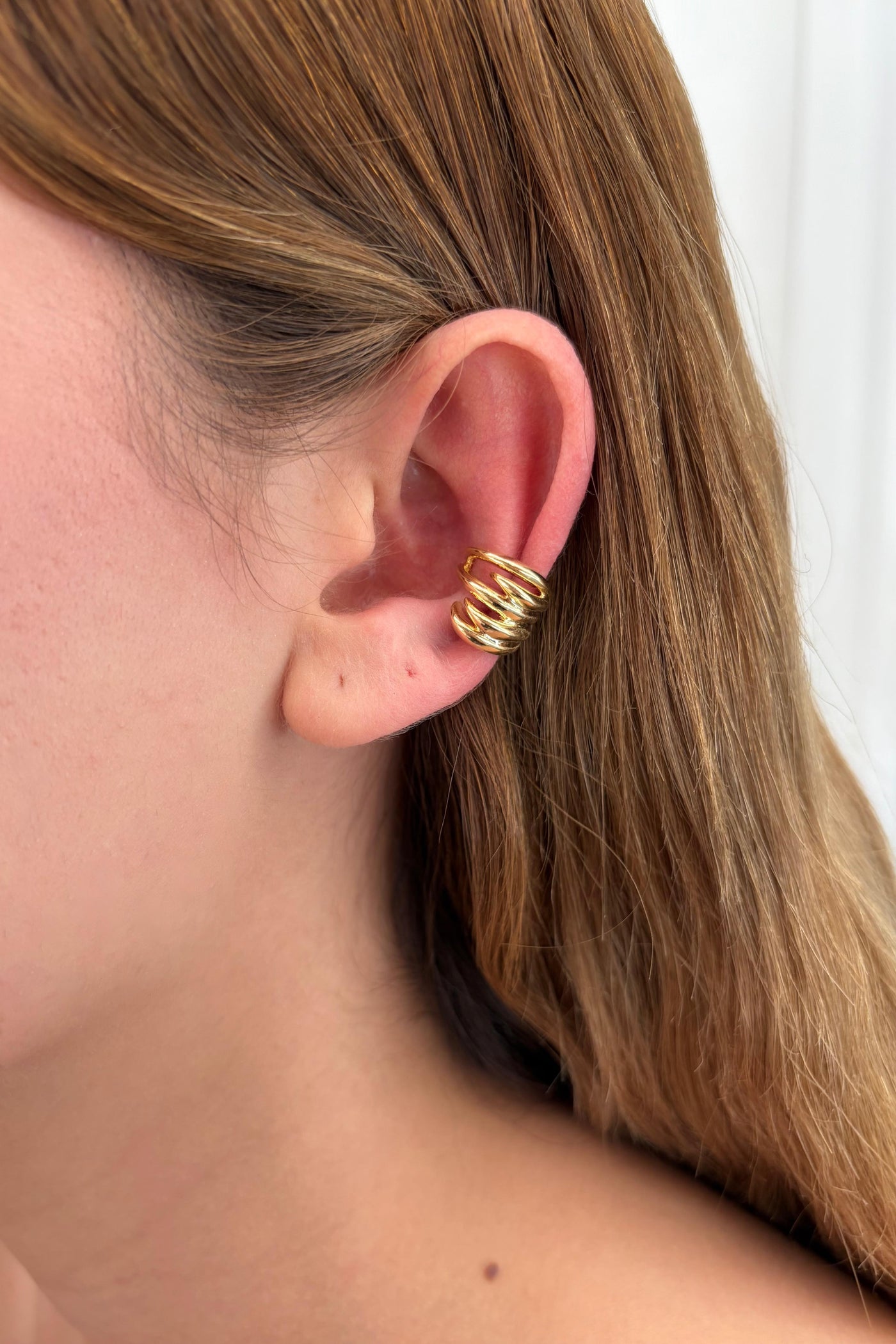 Çelik Sıkıştırmalı Wave Earcuff