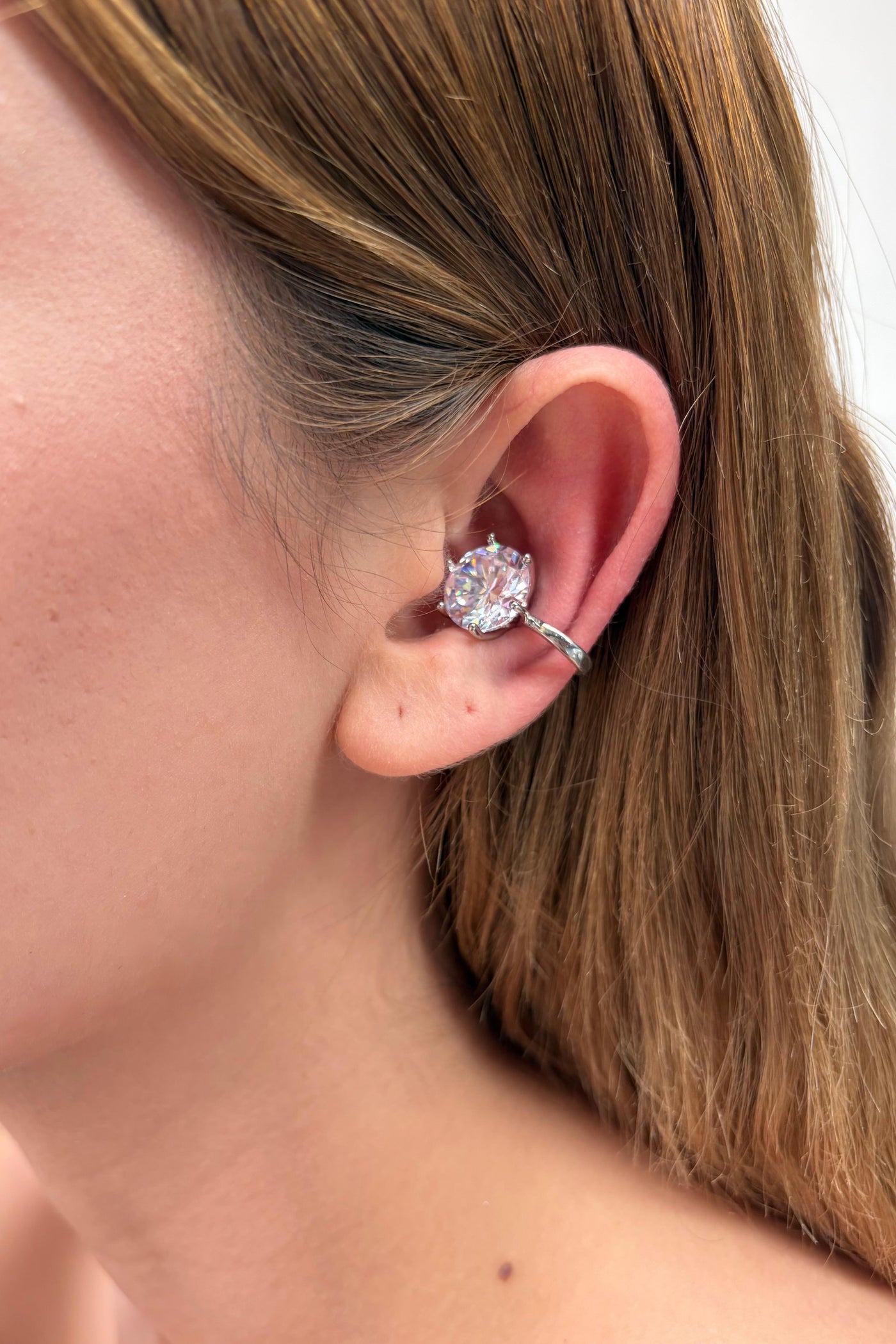 Çelik Sıkıştırmalı Diamond Muse Earcuff