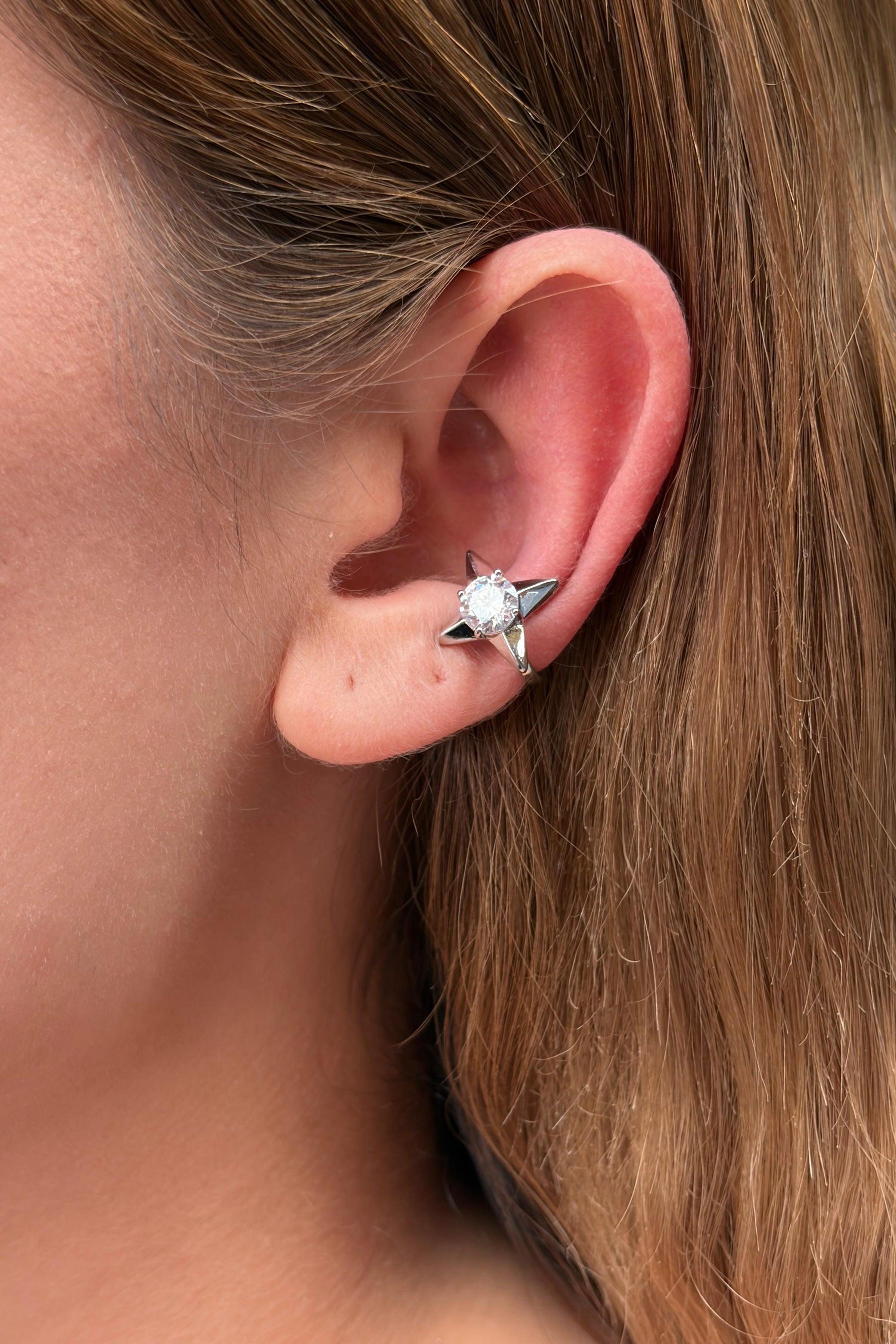 Çelik Sıkıştırmalı poseid Earcuff