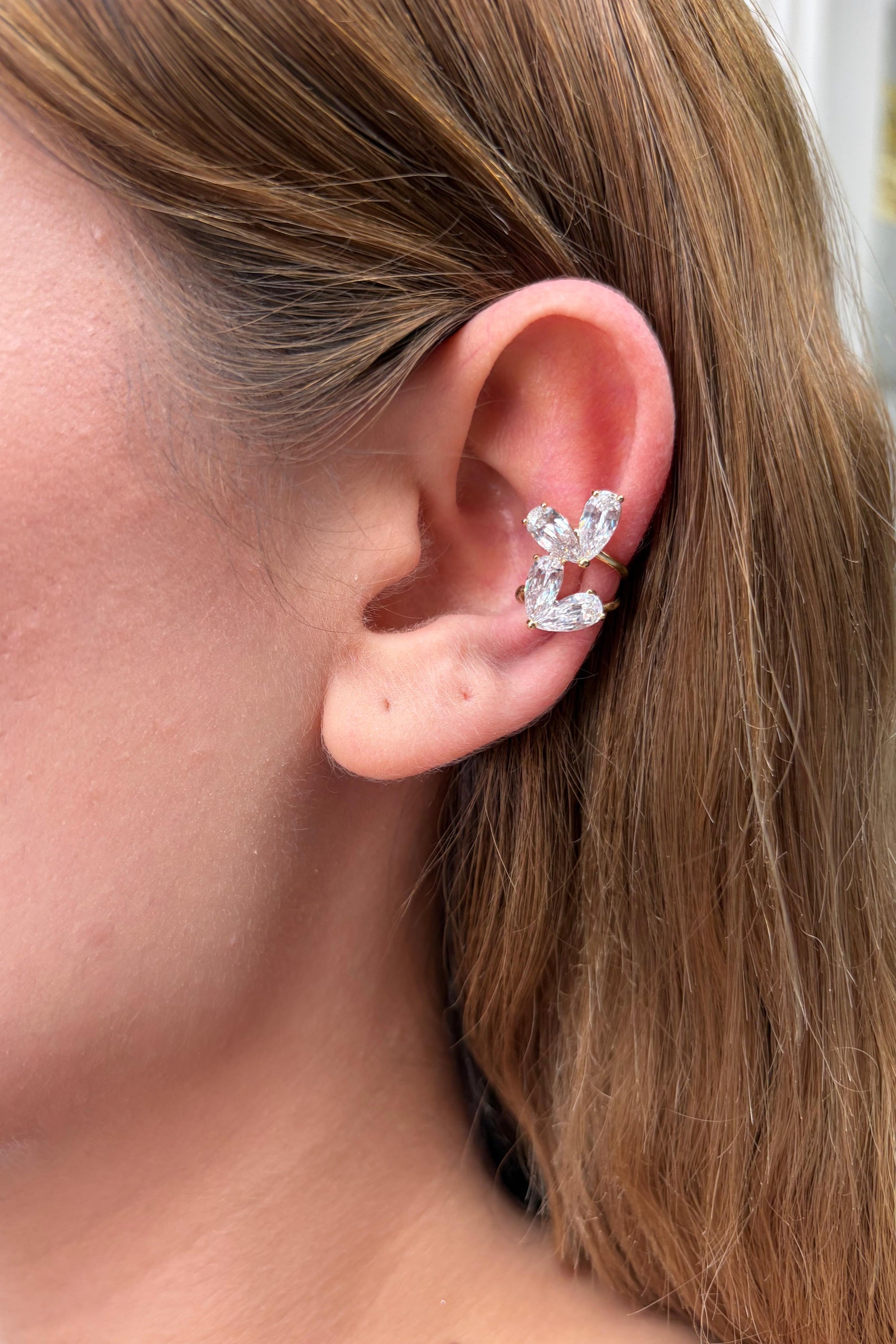 Çelik Sıkıştırmalı Papillon Earcuff