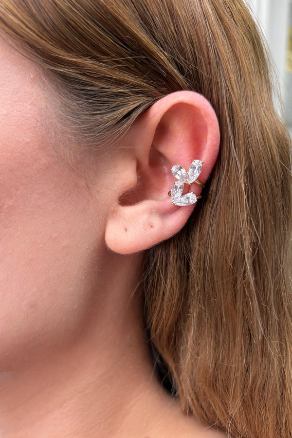 Çelik Sıkıştırmalı Papillon Earcuff