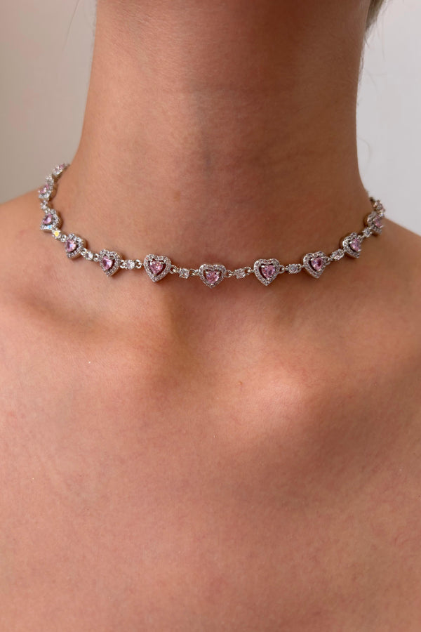 Çelik Blush Love Asansörlü Choker Kolye